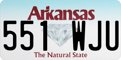 AR license plate 551WJU