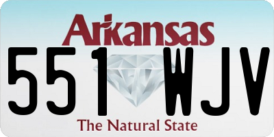 AR license plate 551WJV