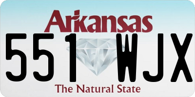 AR license plate 551WJX