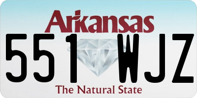 AR license plate 551WJZ