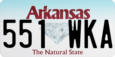 AR license plate 551WKA