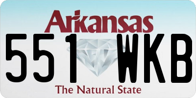 AR license plate 551WKB