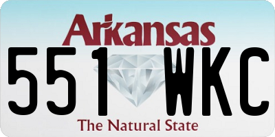 AR license plate 551WKC