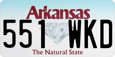 AR license plate 551WKD