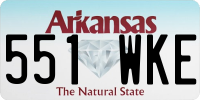 AR license plate 551WKE