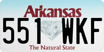 AR license plate 551WKF