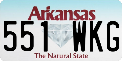 AR license plate 551WKG