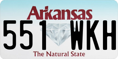 AR license plate 551WKH