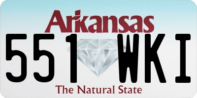 AR license plate 551WKI