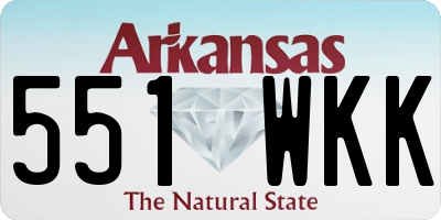 AR license plate 551WKK
