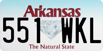 AR license plate 551WKL