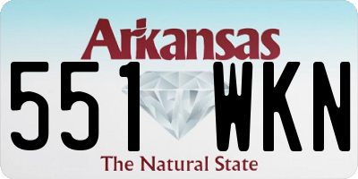 AR license plate 551WKN