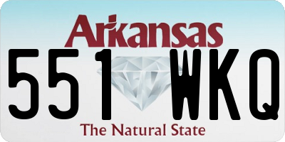 AR license plate 551WKQ