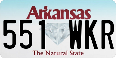 AR license plate 551WKR