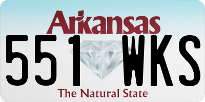 AR license plate 551WKS