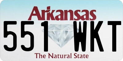AR license plate 551WKT