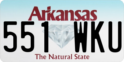 AR license plate 551WKU