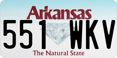 AR license plate 551WKV
