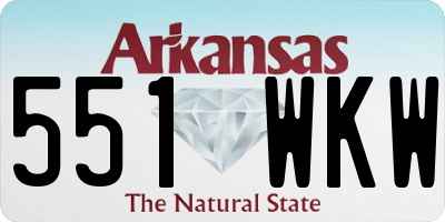 AR license plate 551WKW