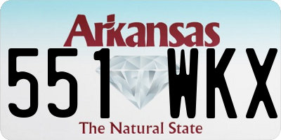 AR license plate 551WKX