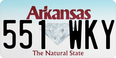 AR license plate 551WKY