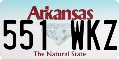 AR license plate 551WKZ