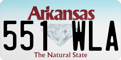 AR license plate 551WLA