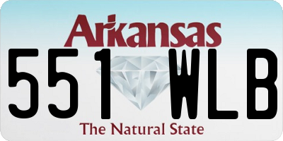 AR license plate 551WLB