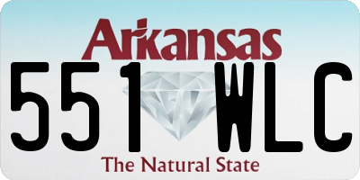 AR license plate 551WLC