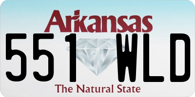 AR license plate 551WLD