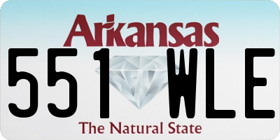 AR license plate 551WLE