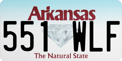 AR license plate 551WLF
