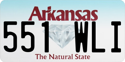 AR license plate 551WLI