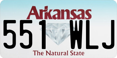 AR license plate 551WLJ