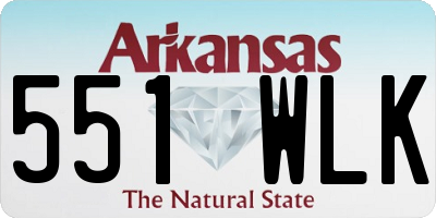 AR license plate 551WLK