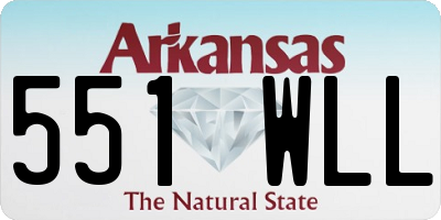 AR license plate 551WLL