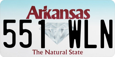 AR license plate 551WLN