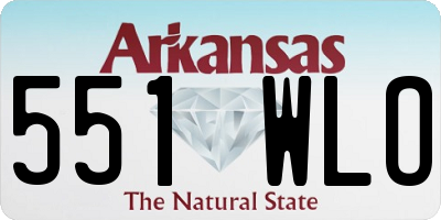 AR license plate 551WLO