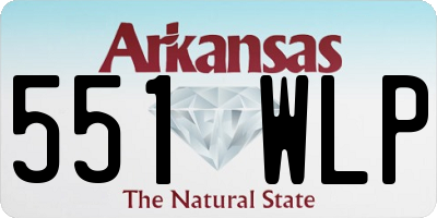 AR license plate 551WLP