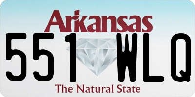 AR license plate 551WLQ