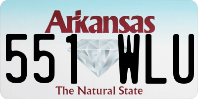 AR license plate 551WLU