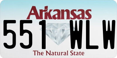 AR license plate 551WLW