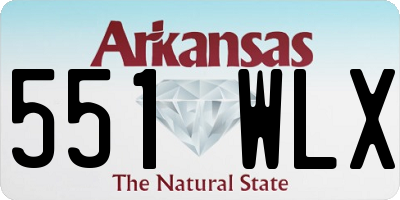 AR license plate 551WLX