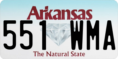 AR license plate 551WMA