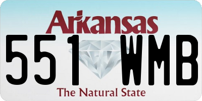 AR license plate 551WMB