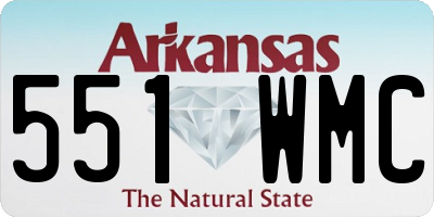 AR license plate 551WMC