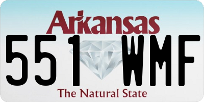 AR license plate 551WMF