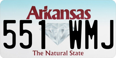 AR license plate 551WMJ