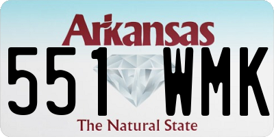 AR license plate 551WMK