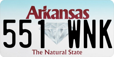 AR license plate 551WNK
